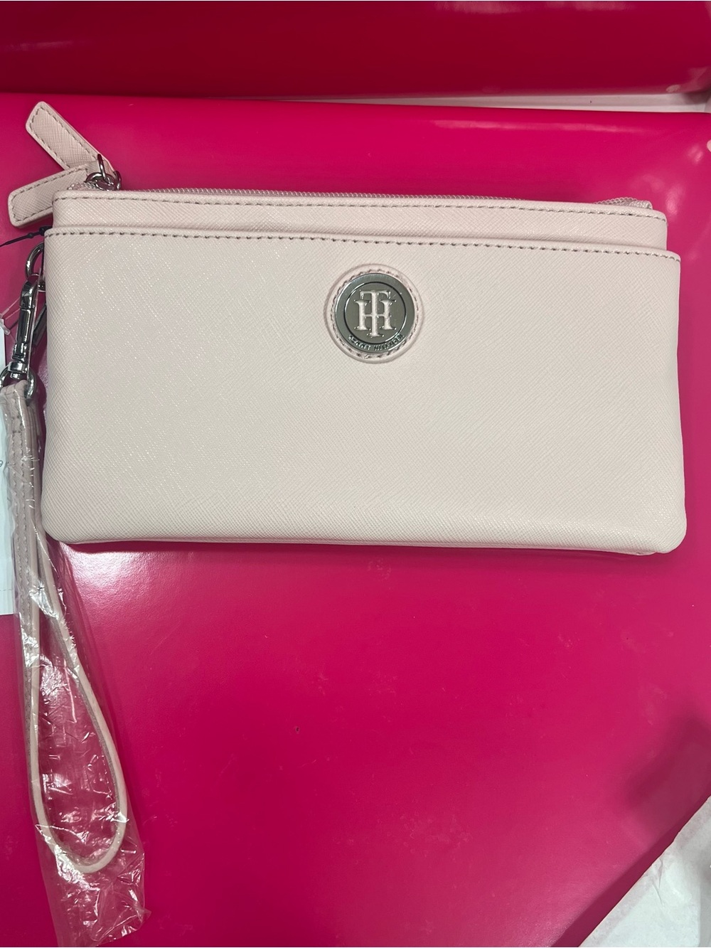 Tommy Hilfiger Soft Pink Wristlet. NWT